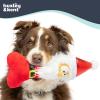image:imageHuxley amp Kent Funny Dog Toy wSqueaker  Holiday Power Plush Squeaky Dog Toys for Small Medium amp Large Dogs  Soft Stuffed Animal for Indoor Play amp Fetch  Reindeer Bone One SizeSilly Santa Bone