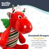 image:imageHuxley amp Kent Funny Dog Toy wSqueaker  Holiday Power Plush Squeaky Dog Toys for Small Medium amp Large Dogs  Soft Stuffed Animal for Indoor Play amp Fetch  Fireball Dragon SmallSnowball Dragon