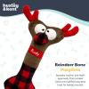 image:imageHuxley amp Kent Funny Dog Toy wSqueaker  Holiday Power Plush Squeaky Dog Toys for Small Medium amp Large Dogs  Soft Stuffed Animal for Indoor Play amp Fetch  Reindeer Bone One SizeReindeer Bone