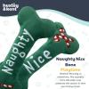 image:imageHuxley amp Kent Funny Dog Toy wSqueaker  Holiday Power Plush Squeaky Dog Toys for Small Medium amp Large Dogs  Soft Stuffed Animal for Indoor Play amp Fetch  Naughty Nice Bone SmallNaughty Nice Bone