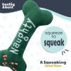 image:imageHuxley amp Kent Funny Dog Toy wSqueaker  Holiday Power Plush Squeaky Dog Toys for Small Medium amp Large Dogs  Soft Stuffed Animal for Indoor Play amp Fetch  Naughty Nice Bone SmallNaughty Nice Bone