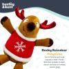image:imageHuxley amp Kent Funny Dog Toy wSqueaker  Holiday Power Plush Squeaky Dog Toys for Small Medium amp Large Dogs  Soft Stuffed Animal for Indoor Play amp Fetch  Fireball Dragon SmallRocky Reindeer