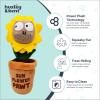 image:imageHuxley amp Kent Interactive Funny Dog Toy wSqueaker  Holiday Power Plush Treat Hiding Toy  Cute and Funny Soft Puzzle for Small amp Large Dogs  Seek n Treat Prickly amp Bright Pawt One SizeSunflower Pawt