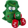 image:imageHuxley amp Kent Interactive Funny Dog Toy wSqueaker  Holiday Power Plush Treat Hiding Toy  Cute and Funny Soft Puzzle for Small amp Large Dogs  Seek n Treat Prickly amp Bright Pawt One SizeChristmas Tree