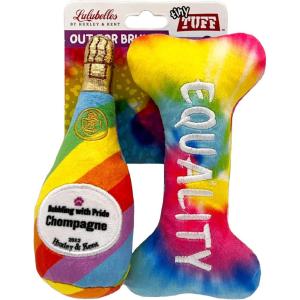 image:imageHuxley amp Kent Funny Dog Toy wSqueaker  Holiday Power Plush Squeaky Dog Toys for Small Dogs  Durable Small Stuffed Animal for Indoor Play amp Fetch  Tiny Tuff Santas MilkOut for Brunch