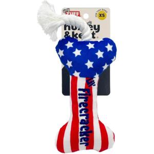 image:imageHuxley amp Kent Funny Dog Toy wSqueaker  Holiday Power Plush Squeaky Dog Toys for Small Dogs  Durable Small Stuffed Animal for Indoor Play amp Fetch  Tiny Tuff Santas MilkLil Firecracker Bone