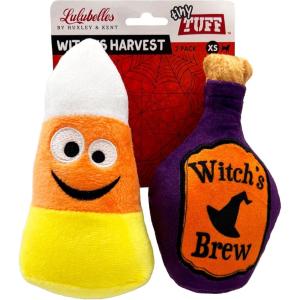 image:imageHuxley amp Kent Funny Dog Toy wSqueaker  Holiday Power Plush Squeaky Dog Toys for Small Dogs  Durable Small Stuffed Animal for Indoor Play amp Fetch  Tiny Tuff Latte My WayWitchs Harvest