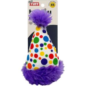 image:imageHuxley amp Kent Funny Dog Toy wSqueaker  Holiday Power Plush Squeaky Dog Toys for Small Dogs  Durable Small Stuffed Animal for Indoor Play amp Fetch  Tiny Tuff Latte My WayPolka Dot Party Hat