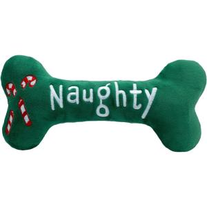 image:imageHuxley amp Kent Funny Dog Toy wSqueaker  Holiday Power Plush Squeaky Dog Toys for Small Medium amp Large Dogs  Soft Stuffed Animal for Indoor Play amp Fetch  Naughty Nice Bone SmallNaughty Nice Bone