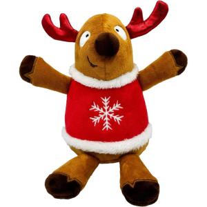 image:imageHuxley amp Kent Funny Dog Toy wSqueaker  Holiday Power Plush Squeaky Dog Toys for Small Medium amp Large Dogs  Soft Stuffed Animal for Indoor Play amp Fetch  Fireball Dragon SmallRocky Reindeer
