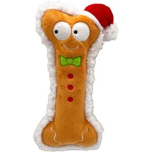 image:imageHuxley amp Kent Funny Dog Toy wSqueaker  Holiday Power Plush Squeaky Dog Toys for Small Medium amp Large Dogs  Soft Stuffed Animal for Indoor Play amp Fetch  Reindeer Bone One SizeGingerbread Bone