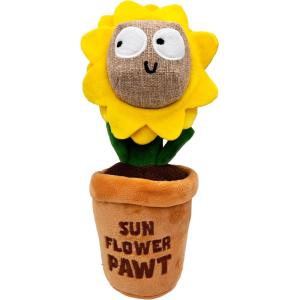 image:imageHuxley amp Kent Interactive Funny Dog Toy wSqueaker  Holiday Power Plush Treat Hiding Toy  Cute and Funny Soft Puzzle for Small amp Large Dogs  Seek n Treat Prickly amp Bright Pawt One SizeSunflower Pawt