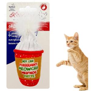 image:imageHuxley amp Kent Plush Cat Toy  Holiday Interactive Catnip Toy for Cats amp Kittens  Soft with Crinkle amp Catnip  Fun Indoor Play  Dilly ClausLatte My Way