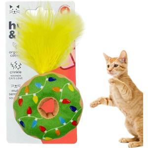 image:imageHuxley amp Kent Plush Cat Toy  Holiday Interactive Catnip Toy for Cats amp Kittens  Soft with Crinkle amp Catnip  Fun Indoor Play  Dilly ClausLit Donut