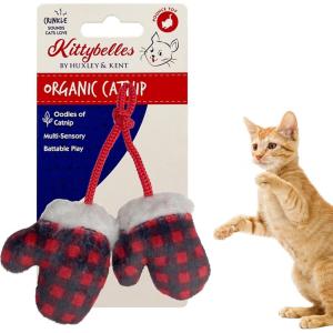 image:imageHuxley amp Kent Plush Cat Toy  Holiday Interactive Catnip Toy for Cats amp Kittens  Soft with Crinkle amp Catnip  Fun Indoor Play  Dilly ClausMittens for Kittens