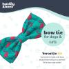 image:imageHuxley amp Kent Pet Bow Tie for Dogs amp Cats  Adjustable Hook amp Loop Collar Accessory  Cute amp Comfortable for Holidays amp Celebrations  Lime Madras SmallFlamingo