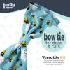 image:imageHuxley amp Kent Pet Bow Tie for Dogs amp Cats  Adjustable Hook amp Loop Collar Accessory  Cute amp Comfortable for Holidays amp Celebrations  Lime Madras SmallBusy Bees