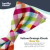 image:imageHuxley amp Kent Pet Bow Tie for Dogs amp Cats  Adjustable Hook amp Loop Collar Accessory  Cute amp Comfortable for Holidays amp Celebrations  Lime Madras SmallYellowOrange