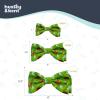 image:imageHuxley amp Kent Pet Bow Tie for Dogs amp Cats  Adjustable Hook amp Loop Collar Accessory  Cute amp Comfortable for Holidays amp Celebrations  Lime Madras SmallGarden Party