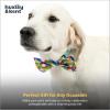 image:imageHuxley amp Kent Pet Bow Tie for Dogs amp Cats  Adjustable Hook amp Loop Collar Accessory  Cute amp Comfortable for Holidays amp Celebrations  Lime Madras SmallSummertime Check