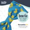 image:imageHuxley amp Kent Pet Bow Tie for Dogs amp Cats  Adjustable Hook amp Loop Collar Accessory  Cute amp Comfortable for Holidays amp Celebrations  Lime Madras SmallLucky Ducky