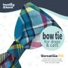 image:imageHuxley amp Kent Pet Bow Tie for Dogs amp Cats  Adjustable Hook amp Loop Collar Accessory  Cute amp Comfortable for Holidays amp Celebrations  Lime Madras SmallBlue Madras