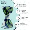 image:imageHuxley amp Kent Pet Bow Tie for Dogs amp Cats  Adjustable Hook amp Loop Collar Accessory  Cute amp Comfortable for Holidays amp Celebrations  Lime Madras SmallLime Madras