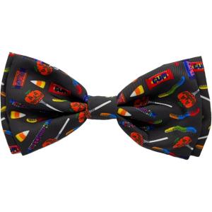 image:imageHuxley amp Kent Pet Bow Tie for Dogs amp Cats  Halloween Adjustable Hook amp Loop Collar Accessory  Cute amp Comfortable for Holidays amp Celebrations  PlaidOLantern SmallCreepy Candy