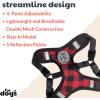 image:imageHuxley amp Kent Scout LoPro Harness  Blue ExtraSmall 48lbs  Easy Control Stepin Mesh Vest Harness for Dogs with Reflective Strips for Safety  HampK Walking Training Harness for DogsBuffalo Check