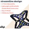 image:imageHuxley amp Kent Scout LoPro Harness  Blue ExtraSmall 48lbs  Easy Control Stepin Mesh Vest Harness for Dogs with Reflective Strips for Safety  HampK Walking Training Harness for DogsBlue Green Check