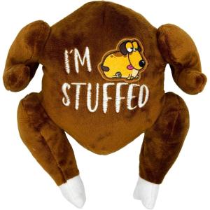 image:imageHuxley amp Kent Funny Dog Toy wSqueaker  Fall Power Plush Squeaky Dog Toys for Small Medium amp Large Dogs  Soft Stuffed Animal for Indoor Play amp Fetch  Puggin Spice Latte SmallIm Stuffed Turkey
