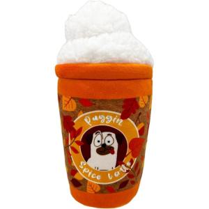 image:imageHuxley amp Kent Funny Dog Toy wSqueaker  Fall Power Plush Squeaky Dog Toys for Small Medium amp Large Dogs  Soft Stuffed Animal for Indoor Play amp Fetch  Puggin Spice Latte SmallPuggin Spice Latte