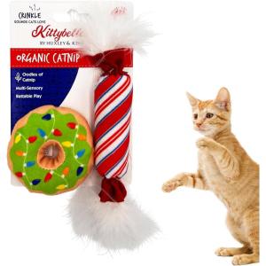 image:imageHuxley amp Kent Plush Cat Toy  Valentines Day Interactive Catnip Toy for Cats amp Kittens  Soft with Crinkle amp Catnip  Fun Indoor Play  First Lick Heart amp Be Mine Coffee 2pkLit Donut  Peppermint Candy