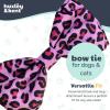 image:imageHuxley amp Kent Bow Tie for Dogs and Cats Happy Barkday SmallPink Leopard