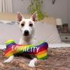image:imageHuxley amp Kent for Dogs  Fuzzy Soft Seltzer Large  Pride Funny Dog Toy  Power Plush Dog Toy with Squeaker  Dog Gift  Fun Durable and Safe  HampK Squeaky Dog ToyPride Equality Bone