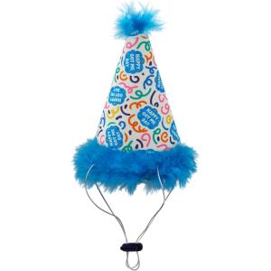 image:imageHuxley amp Kent Pet Party Hat for Dogs amp Cats  Fun Birthday Hat with SnugFit Adjustable Straps  Comfy Pet Costume Accessory for Parties Gotcha Days amp Celebrations  Blue SmallHappy Got Me Day