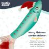 image:imageHuxley amp Kent Kicker Plush Cat Toy  Holiday Interactive Catnip Toy for Cats amp Kittens  Soft Canvas for Kicking amp Batting  Fun Indoor Play  Merry Fishmas Sardine Kicker
