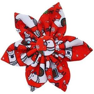image:imageHuxley amp Kent Pet Pinwheel Bow for Dogs amp Cats  Holiday Adjustable Hook amp Loop Collar Accessory  Cute amp Comfortable for Holidays amp Celebrations  Peppermint Stripe SmallMerry Llamas