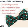 image:imageHuxley amp Kent Dog Bundle  Small Football Bone amp Small Football Bowtie  Plush Dog Toy and Hook amp Loop Collar Attachment