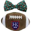 image:imageHuxley amp Kent Dog Bundle  Small HK Football amp Small Football Bowtie  Plush Dog Toy and Hook amp Loop Collar Attachment