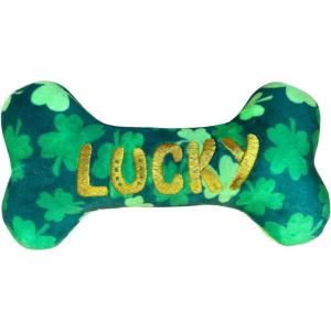 image:imageHuxley amp Kent Funny Dog Toy wSqueaker  St Patricks Day Power Plush Squeaky Dog Toys for Small Medium amp Large Dogs  Soft Stuffed Animal for Indoor Play amp Fetch  Shamrock Donut LargeSmall