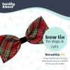 image:imageHuxley amp Kent Pet Bow Tie for Dogs amp Cats  Fall Holiday Adjustable Hook amp Loop Collar Accessory  Cute amp Comfortable for Holidays amp Celebrations  Buffalo Check SmallChristmas Plaid