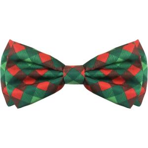 image:imageHuxley amp Kent Pet Bow Tie for Dogs amp Cats  Holiday Adjustable Hook amp Loop Collar Accessory  Cute amp Comfortable for Holidays amp Celebrations  Christmas Trees LargeScottish Check