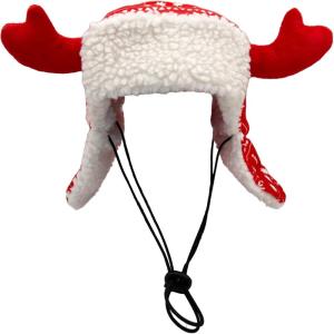 image:imageHuxley amp Kent Pet Hat for Dogs amp Cats  Cute Easter Costume Hat with SnugFit Adjustable Straps  Soft Cap for Spring Photos amp Parties  Bunny Ears SmallAntler Red Fairisle