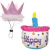 image:imageHuxley amp Kent Birthday Dog Bundle  Pink Crown and Happy Barkday Cake  Large Plush Dog Toy and Large Adjustable Head Crown