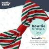 image:imageHuxley amp Kent Pet Bow Tie for Dogs amp Cats  Holiday Adjustable Hook amp Loop Collar Accessory  Cute amp Comfortable for Holidays amp Celebrations  Happy GMan LargePeppermint Stripe