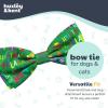 image:imageHuxley amp Kent Pet Bow Tie for Dogs amp Cats  Holiday Adjustable Hook amp Loop Collar Accessory  Cute amp Comfortable for Holidays amp Celebrations  Happy GMan LargeMerry  Bright