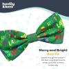image:imageHuxley amp Kent Pet Bow Tie for Dogs amp Cats  Holiday Adjustable Hook amp Loop Collar Accessory  Cute amp Comfortable for Holidays amp Celebrations  Merry Llamas LargeMerry  Bright