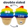 image:imageHuxley amp Kent for Dogs  FroYo Pride Cone Large  Funny Dog Toy  Power Plush Dog Toy with Squeaker  Dog Gift  Fun Durable  HampK Squeaky Dog ToyFroYo Pride Cone