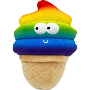 image:imageHuxley amp Kent for Dogs  FroYo Pride Cone Large  Funny Dog Toy  Power Plush Dog Toy with Squeaker  Dog Gift  Fun Durable  HampK Squeaky Dog ToyFroYo Pride Cone